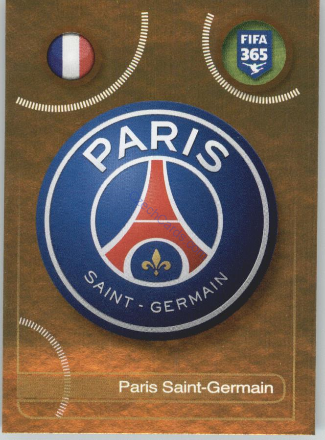 Paris Saint-Germain logo Panini 2017 FIFA 365 Golden Sticker #167