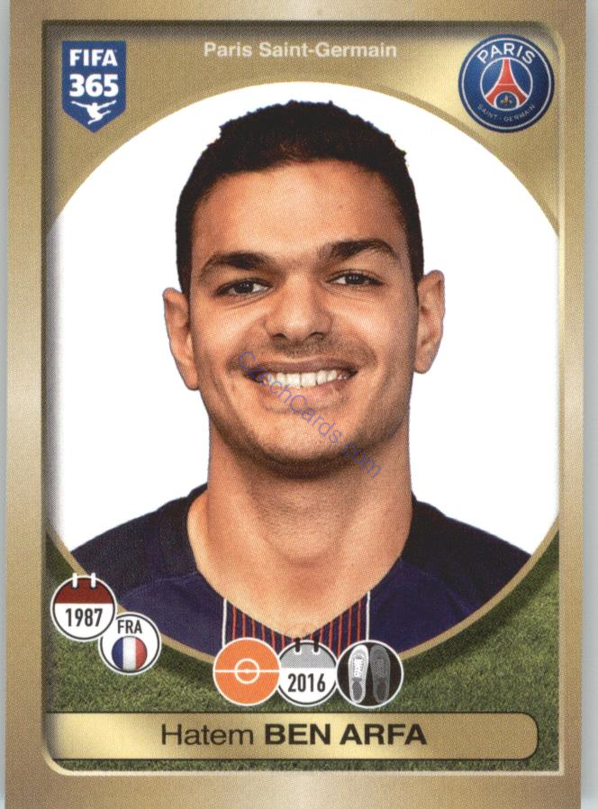 Hatem Ben Arfa Panini 2017 FIFA 365 Sticker #170