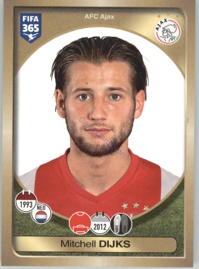 Mitchell Dijks Panini 2017 FIFA 365 Sticker #192