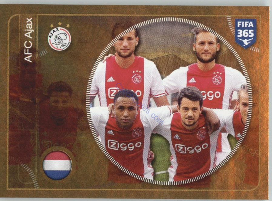AFC Ajax team Panini 2017 FIFA 365 Golden Sticker #194