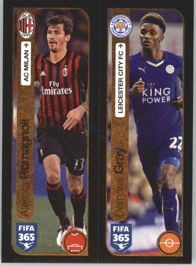 Romagnoli, Demaria Gray Panini 2017 FIFA 365 Sticker #204