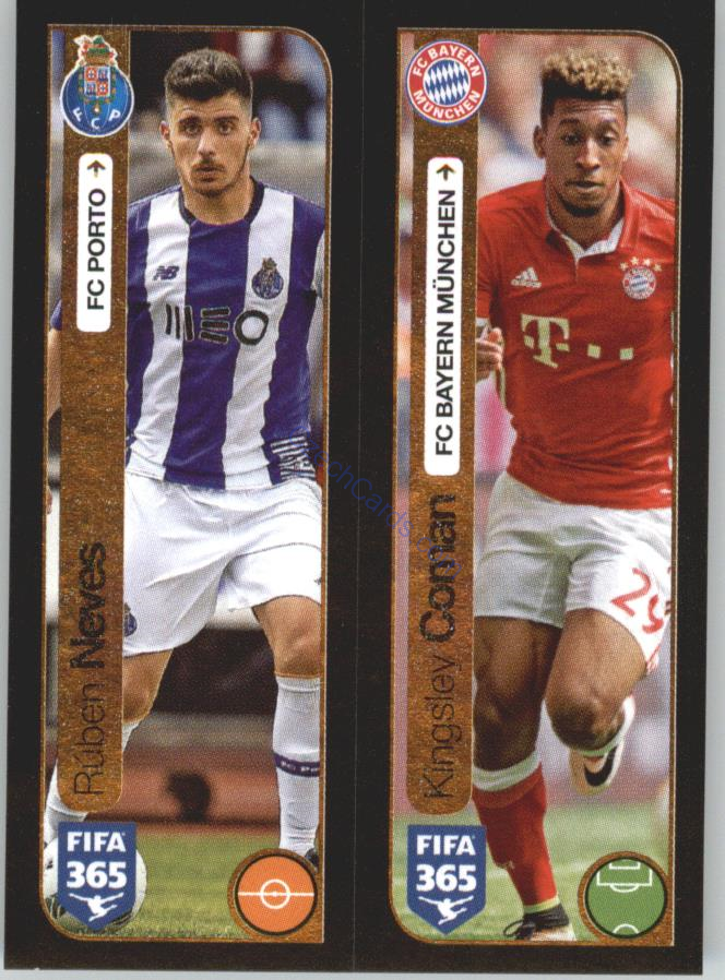 Neves, Coman Panini 2017 FIFA 365 Sticker #207