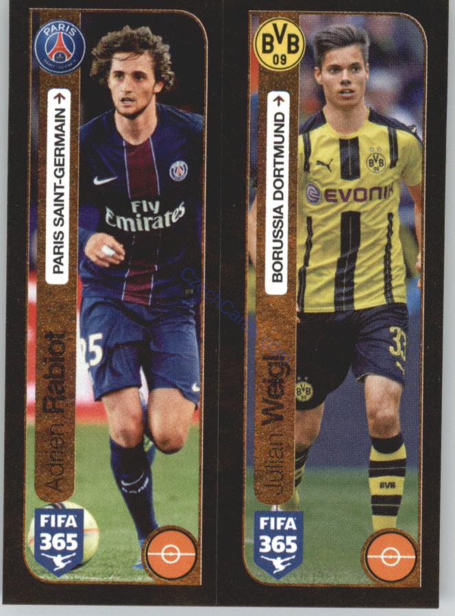 Rabiot, Weigl Panini 2017 FIFA 365 Sticker #209