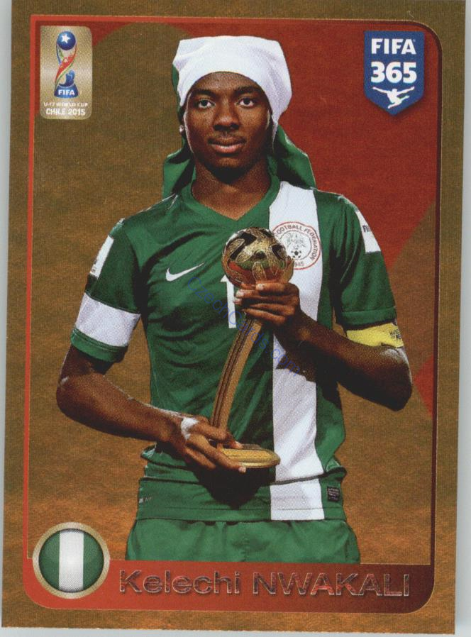 Kelechi Nwakali Panini 2017 FIFA 365 Golden Sticker #213