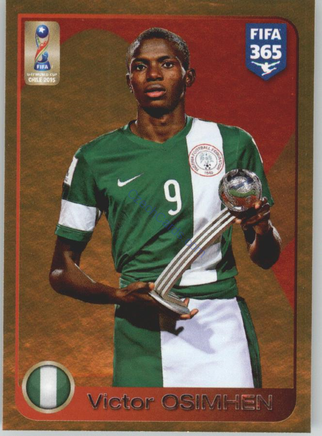 Victor Osimhen Panini 2017 FIFA 365 Golden Sticker #214