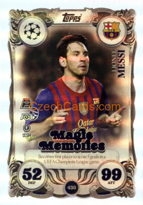 Lionel Messi 2025/26 Match Attax Counter Attax #430