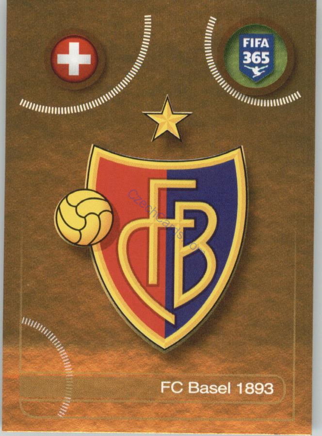 FC Basel 1893 logo 1893 team Panini 2017 FIFA 365 Golden Sticker #221
