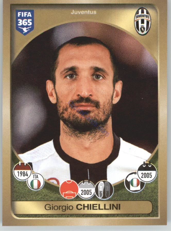 Giorgio Chiellini Panini 2017 FIFA 365 Sticker #232