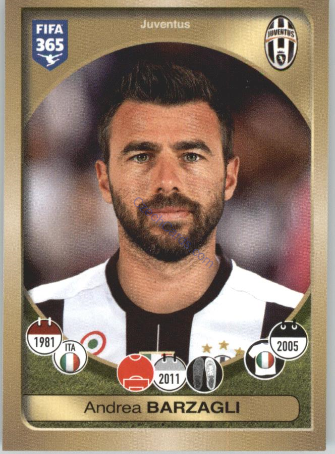Andrea Barzagli Panini 2017 FIFA 365 Sticker #233