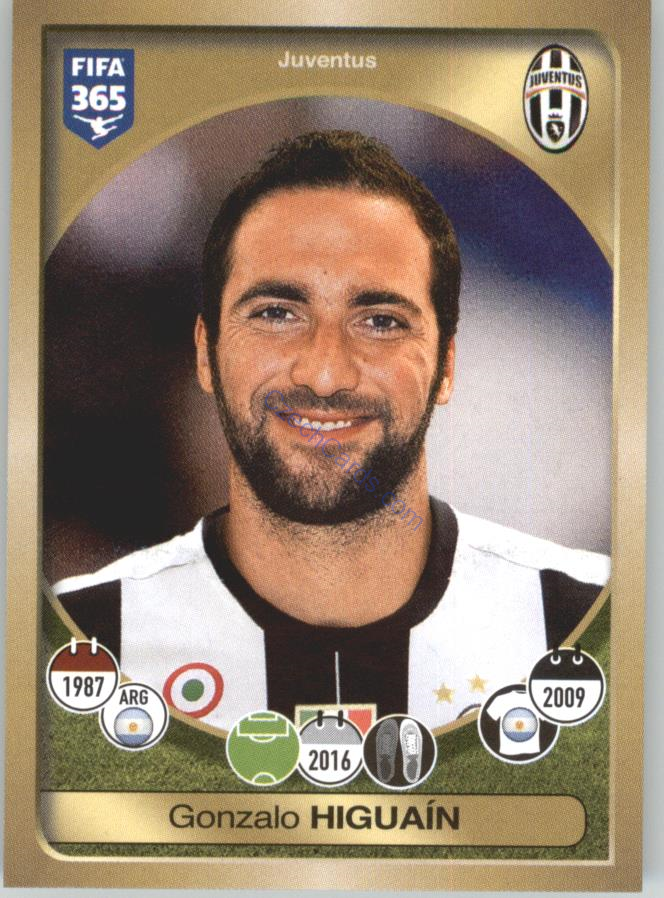 Gonzalo Higuaín Panini 2017 FIFA 365 Sticker #241