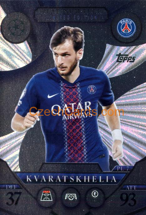 Khvicha Kvaratskhelia 2025/26 Match Attax Platinum Pull #PL7