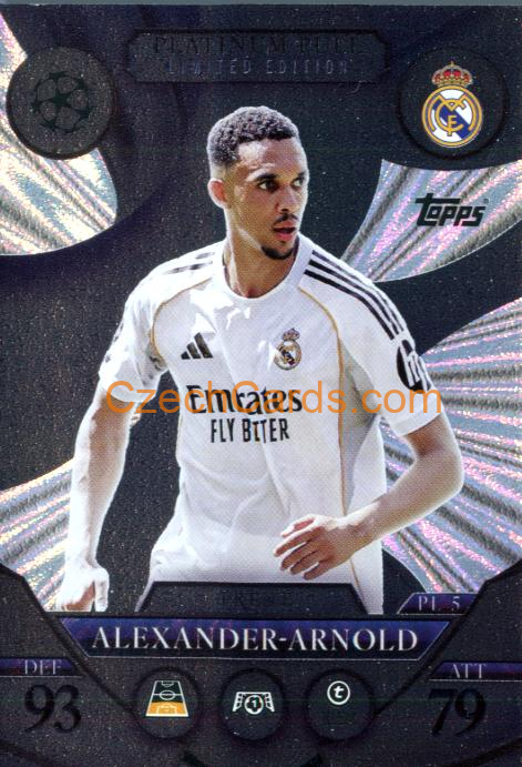 Trent Alexander-Arnold 2025/26 Match Attax Platinum Pull #PL5