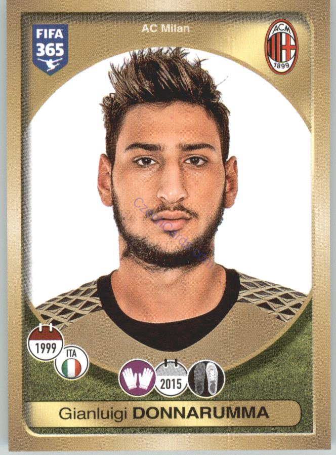 Gianluigi Donnarumma Panini 2017 FIFA 365 Sticker RC #258