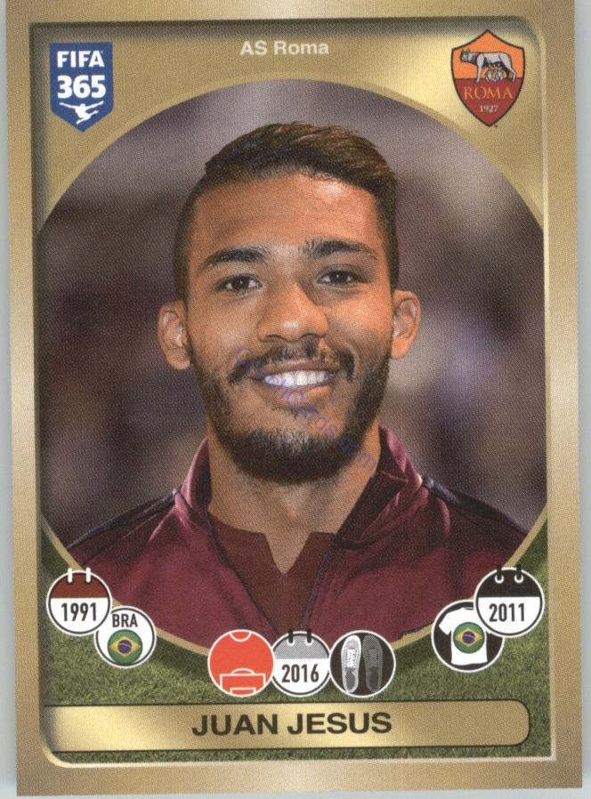 Juan Jesus Panini 2017 FIFA 365 Sticker #275