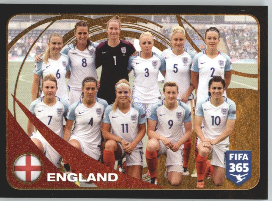 England Women Ranking Top 10 Panini 2017 FIFA 365 Sticker #289