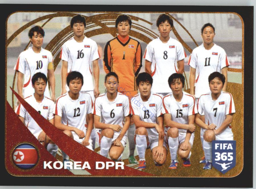 Korea DPR Women Ranking Top 10 Panini 2017 FIFA 365 Sticker #294