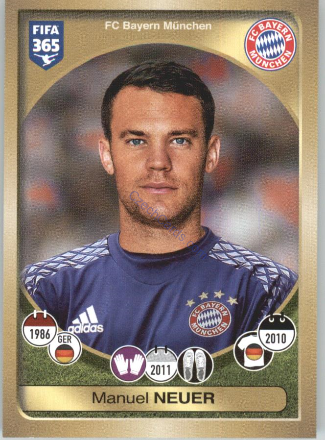 Manuel Neuer Panini 2017 FIFA 365 Sticker #296
