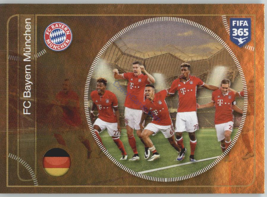FC Bayern München team Panini 2017 FIFA 365 Golden Sticker #300
