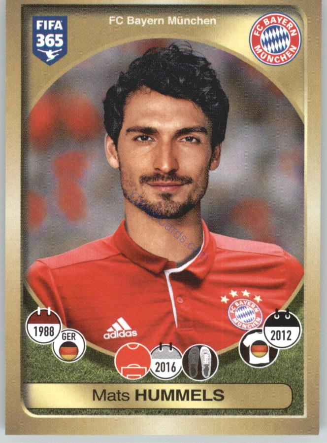 Mats Hummels Panini 2017 FIFA 365 Sticker #302