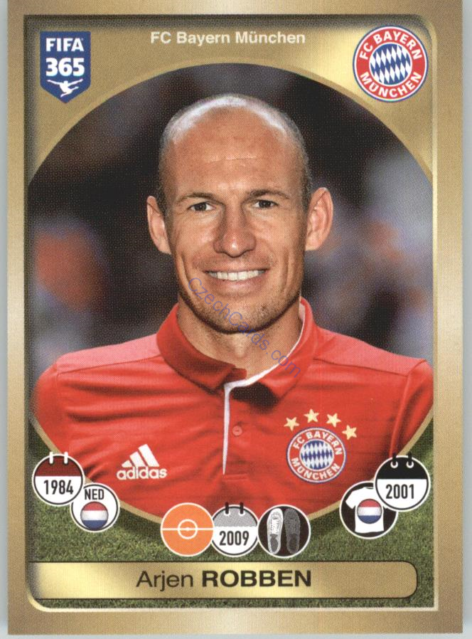 Arjen Robben Panini 2017 FIFA 365 Sticker #304
