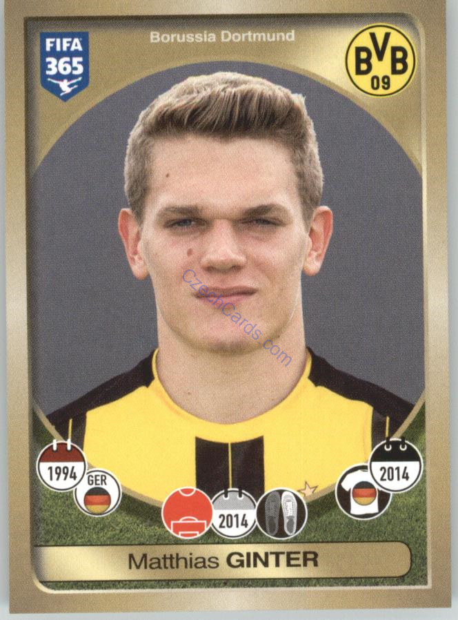Matthias Ginter Panini 2017 FIFA 365 Sticker #312
