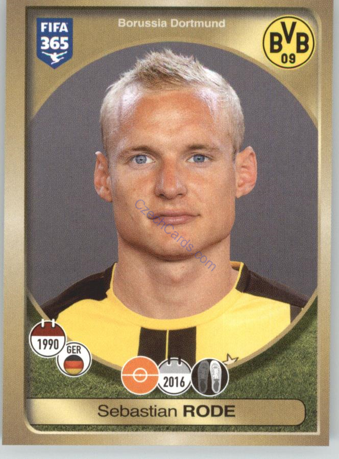 Sebastian Rode Panini 2017 FIFA 365 Sticker #320