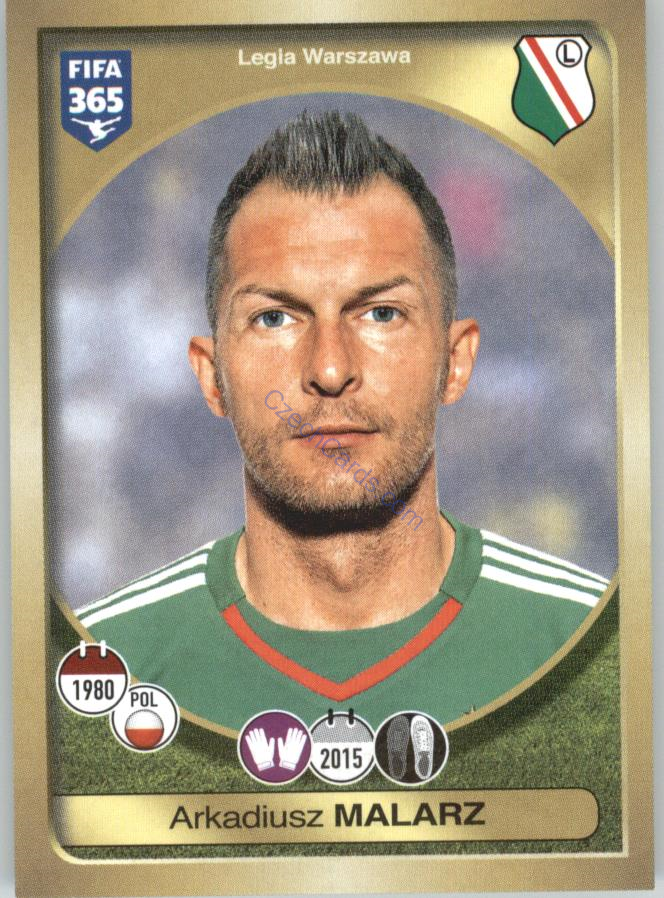 Arkadiusz Malarz Panini 2017 FIFA 365 Sticker #338