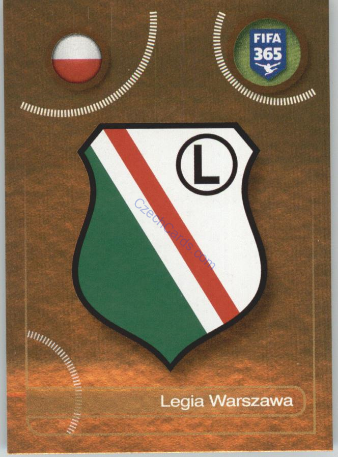 Legia Warszawa logo Panini 2017 FIFA 365 Golden Sticker #343