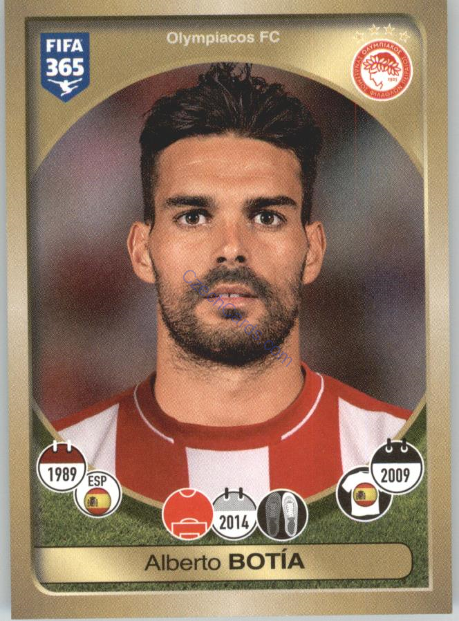 Alberto Botía Panini 2017 FIFA 365 Sticker #353