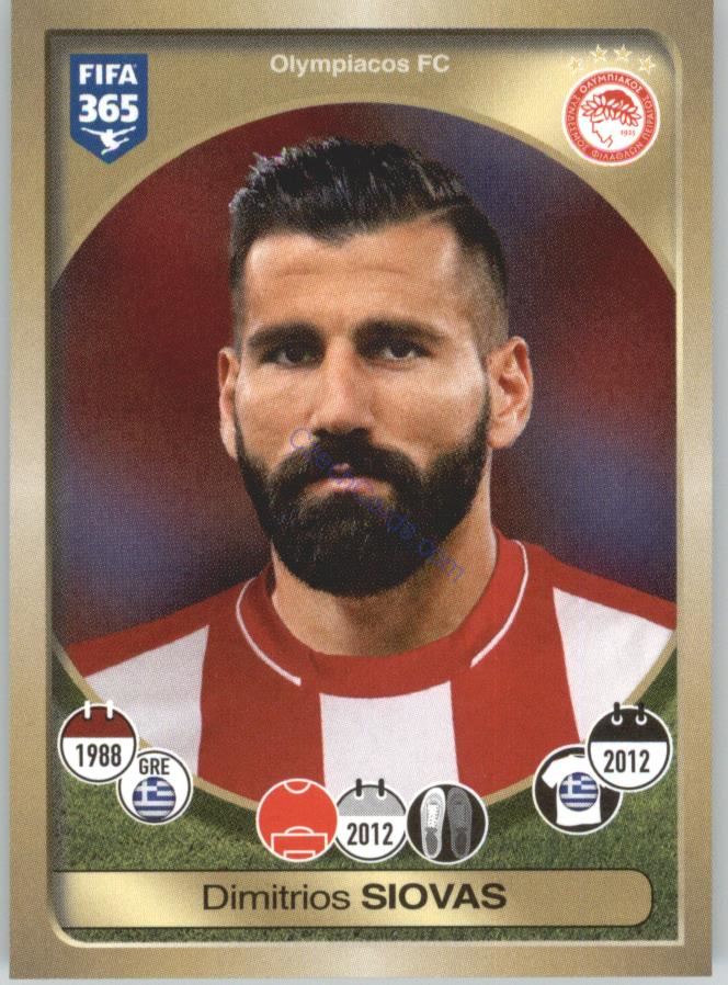 Dimitris Siovas Panini 2017 FIFA 365 Sticker #355