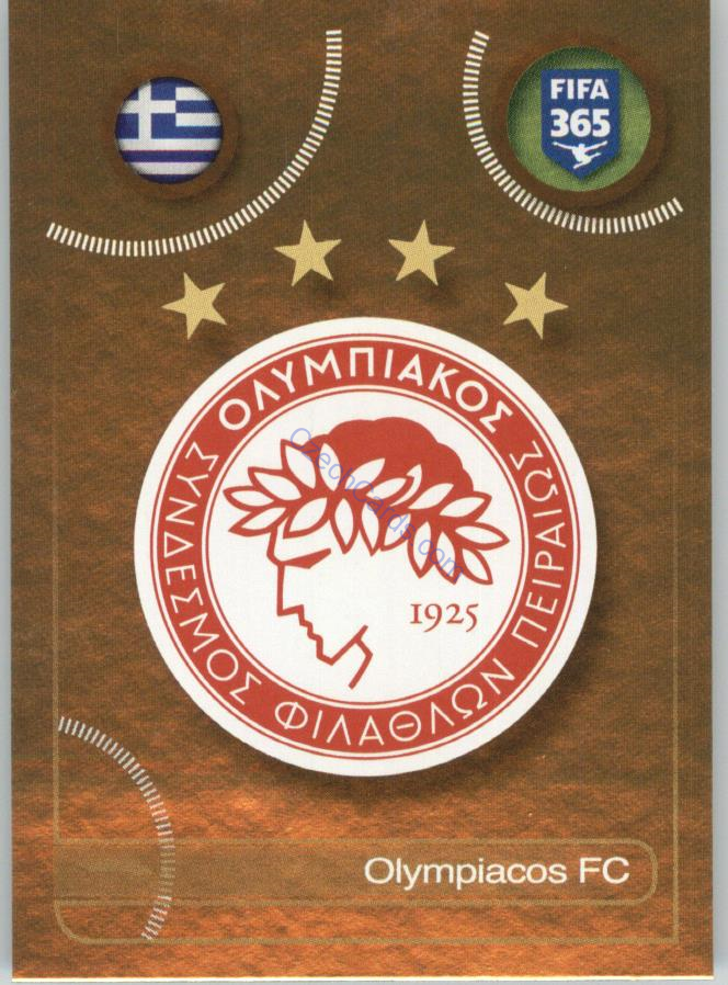 Olympiacos FC logo Panini 2017 FIFA 365 Golden Sticker #357