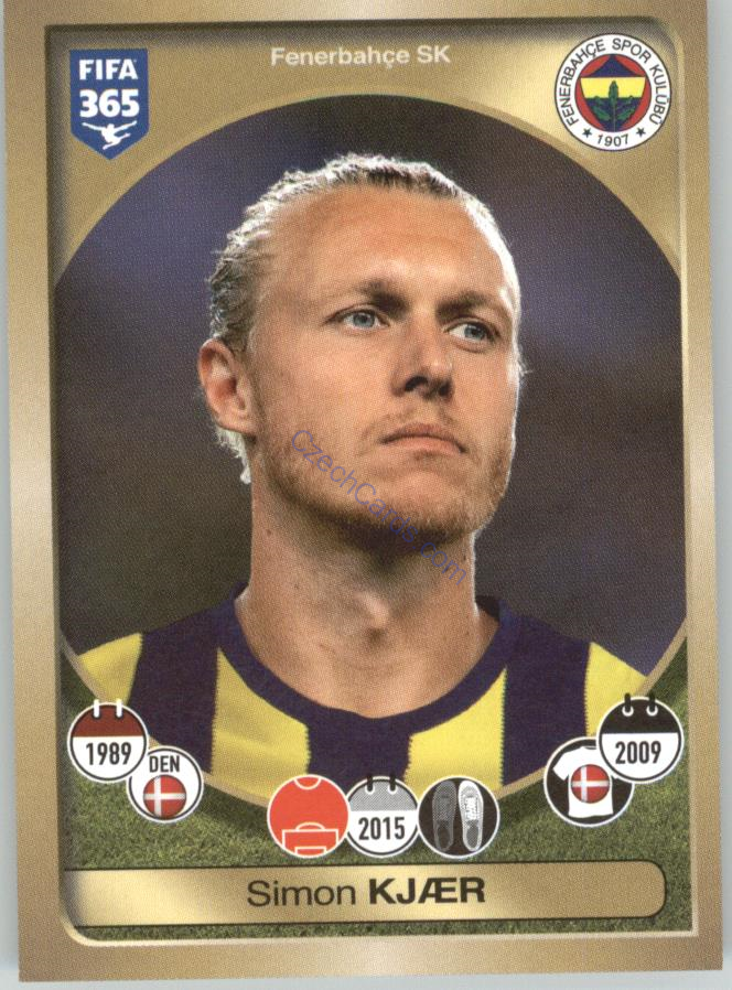 Simon Kjaer Panini 2017 FIFA 365 Sticker #395