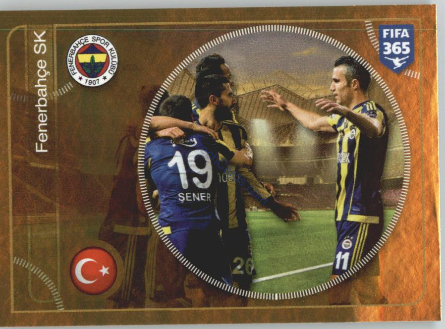 Fenerbahçe SK team Panini 2017 FIFA 365 Golden Sticker #398