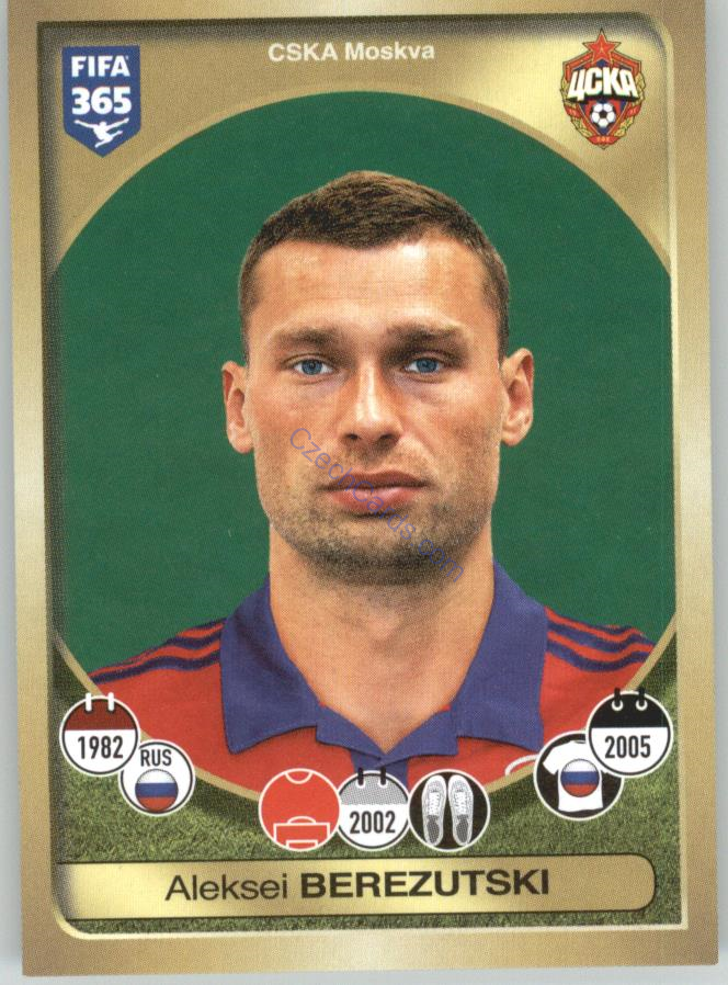 Aleksei Berezutski Panini 2017 FIFA 365 Sticker #409