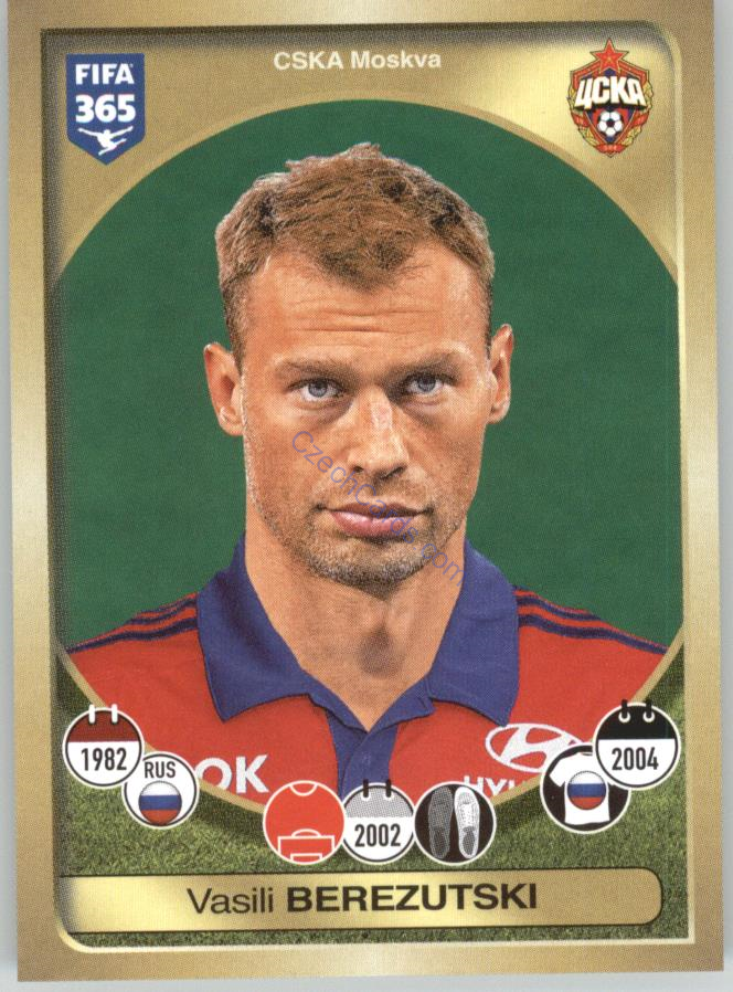 Vasili Berezutski Panini 2017 FIFA 365 Sticker #410