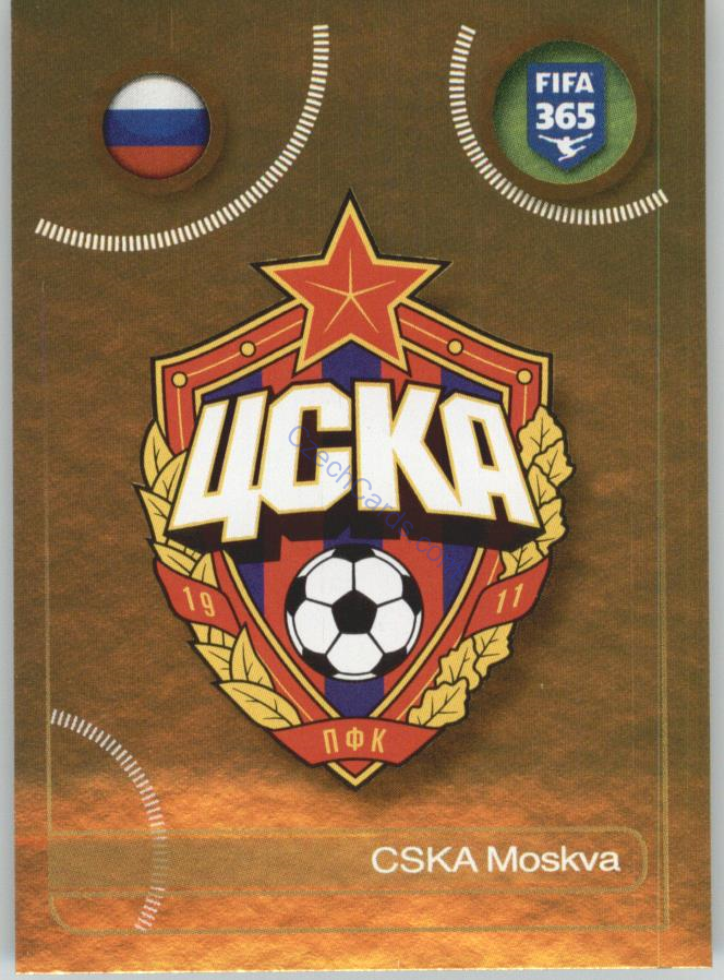 CSKA Moskva logo Panini 2017 FIFA 365 Gold Sticker #413
