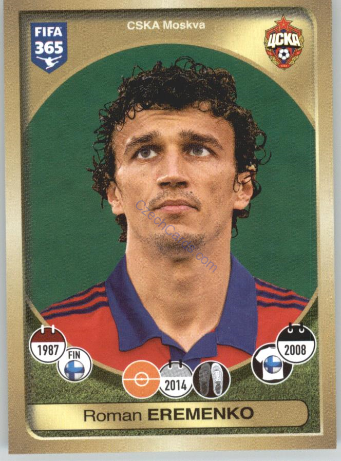 Roman Eremenko Panini 2017 FIFA 365 Sticker #420