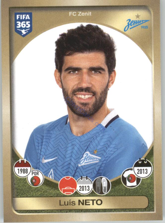 Luís Neto Panini 2017 FIFA 365 Sticker #425