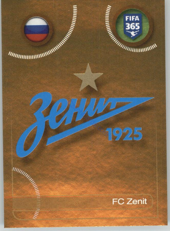 FC Zenit logo Panini 2017 FIFA 365 Golden Sticker #427