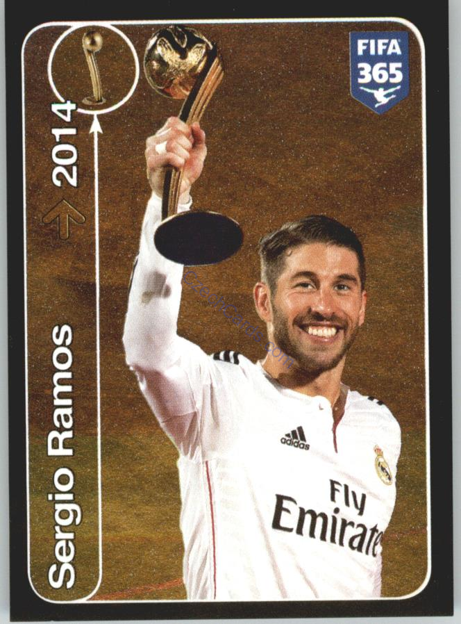 Sergio Ramos Panini 2017 FIFA 365 Sticker Golden Winners #470