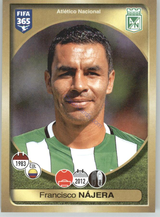 Francisco Nájera Panini 2017 FIFA 365 Sticker #503