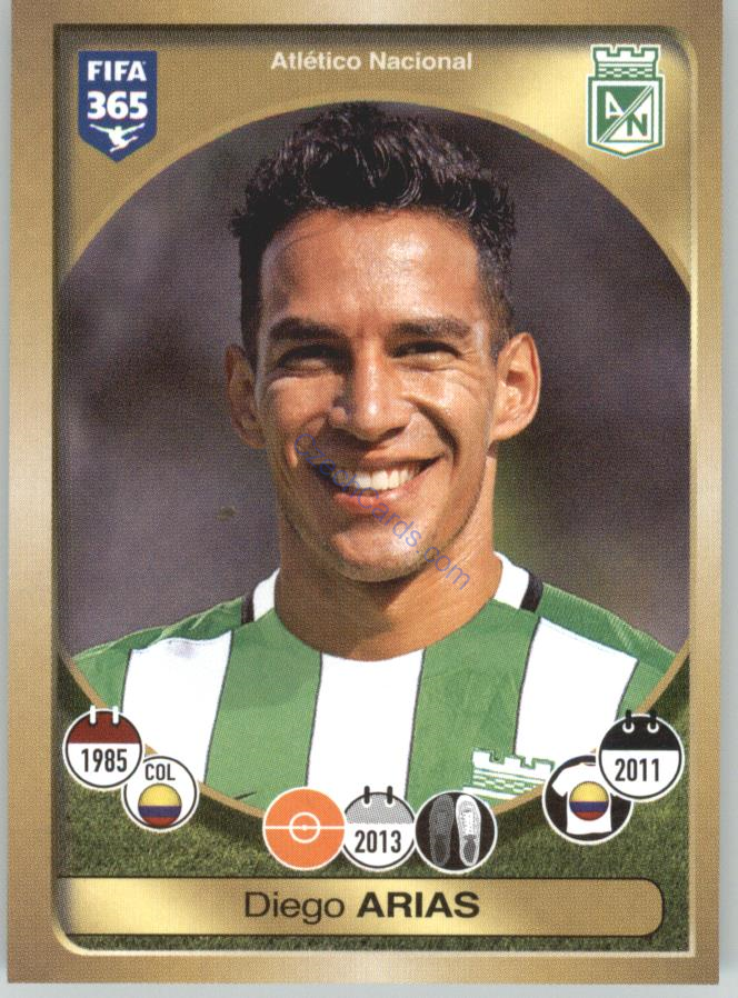 Diego Arias Panini 2017 FIFA 365 Sticker #508