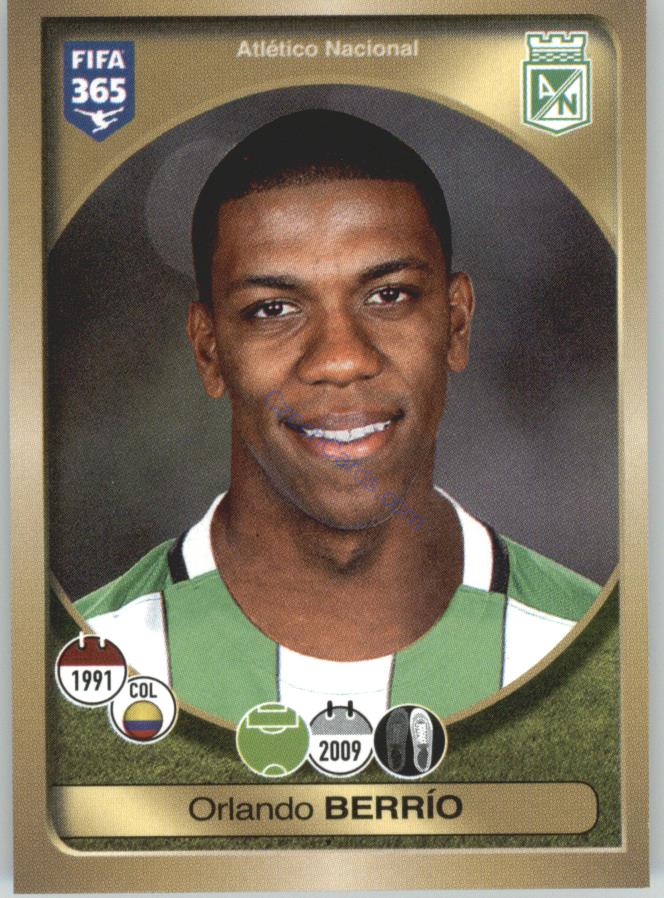 Orlando Berrío Panini 2017 FIFA 365 Sticker #515