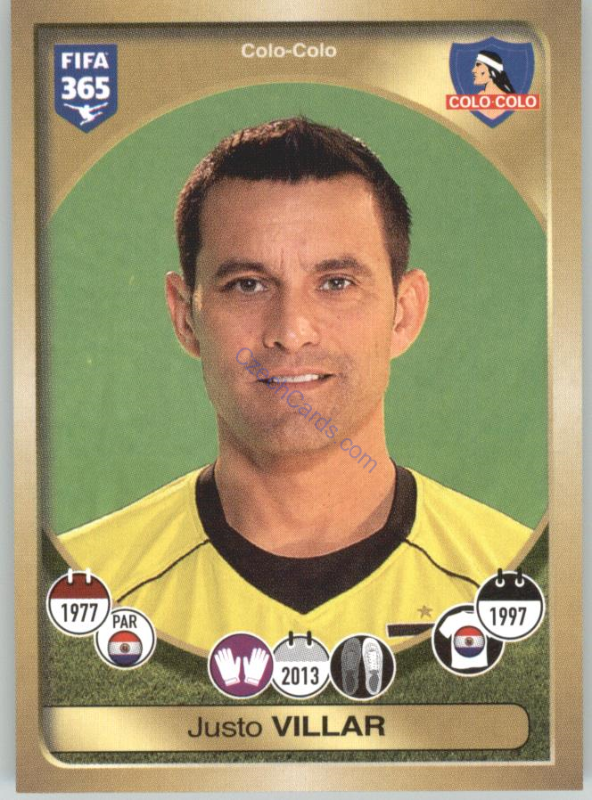 Justo Villar Panini 2017 FIFA 365 Sticker #516