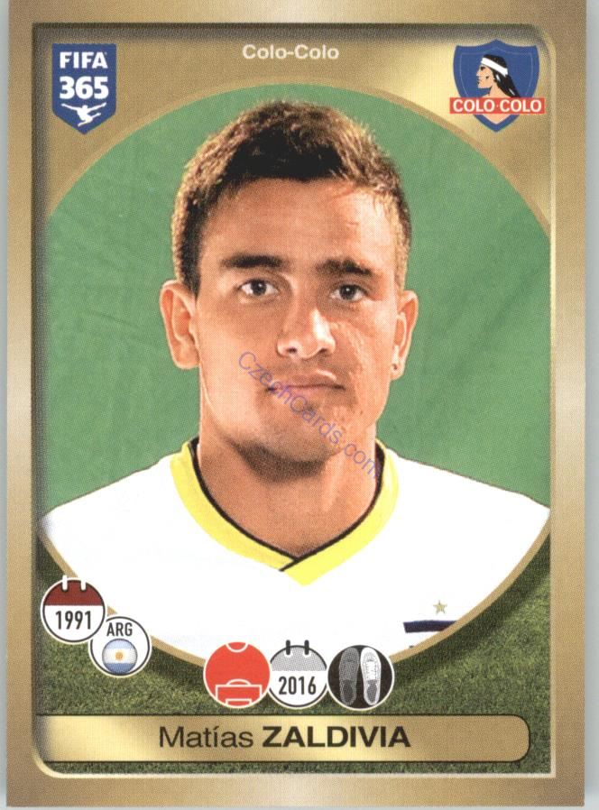 Matías Zaldivia Panini 2017 FIFA 365 Sticker #519
