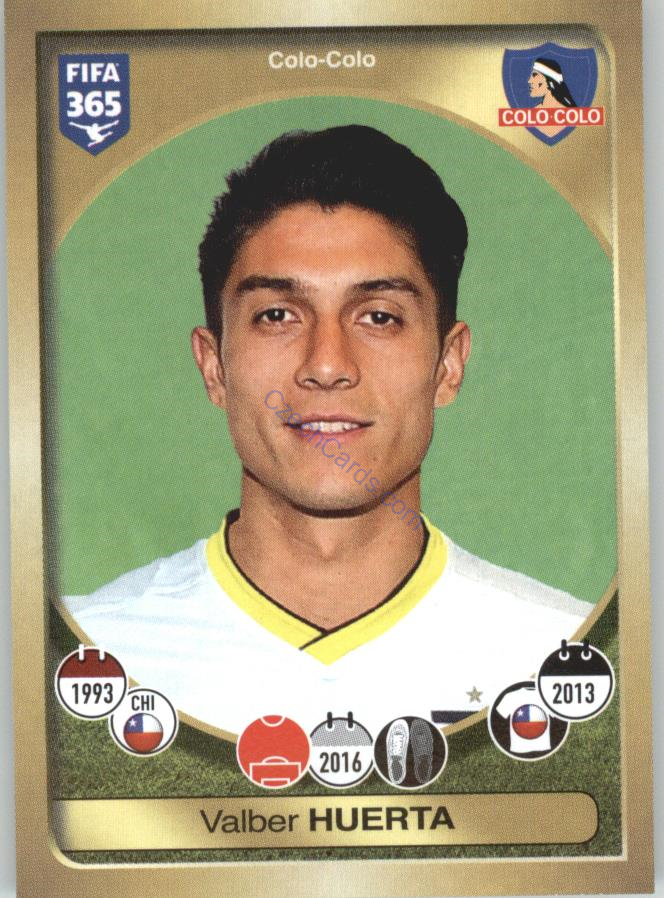 Valber Huerta Panini 2017 FIFA 365 Sticker #522