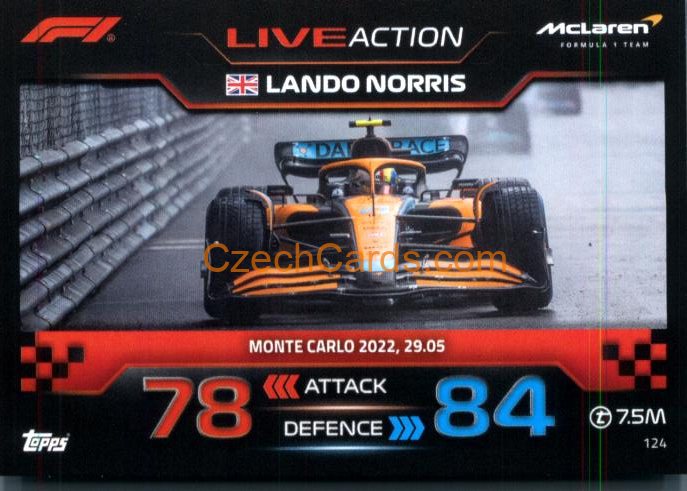 Lando Norris (McLaren) 2023 Turbo Attax #124