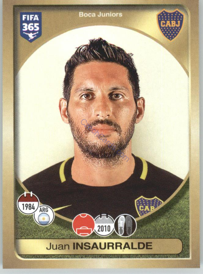 Juan Insaurralde Panini 2017 FIFA 365 Sticker #533