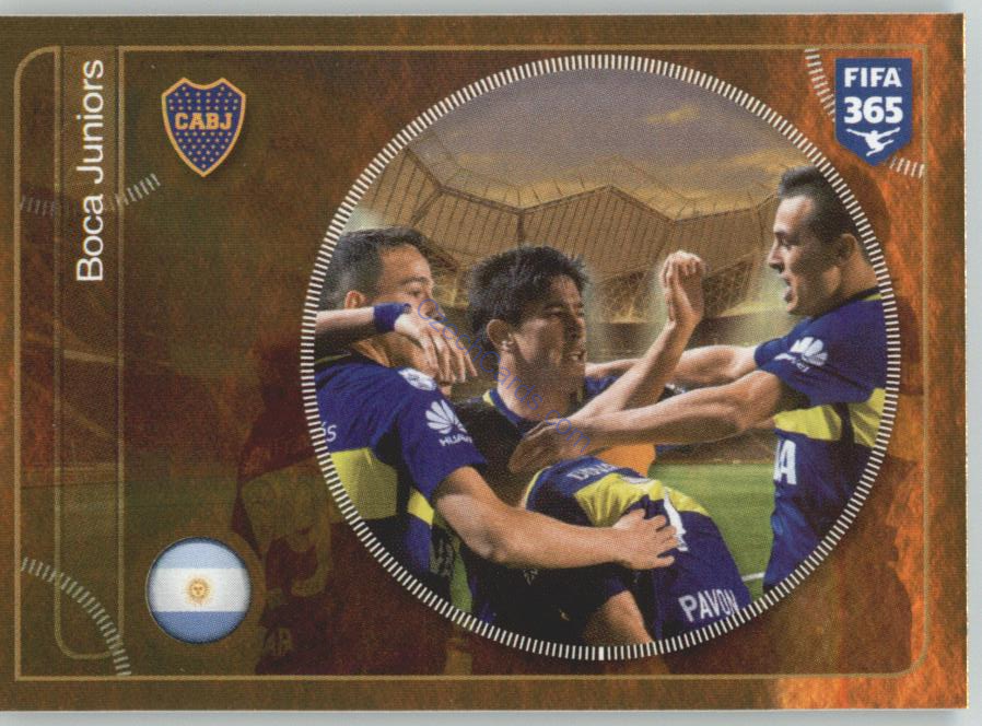 Boca Juniors team Panini 2017 FIFA 365 Golden Sticker #534