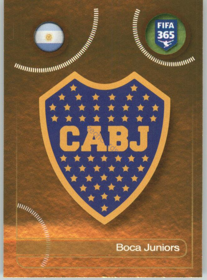 Boca Juniors logo Panini 2017 FIFA 365 Golden Sticker #535